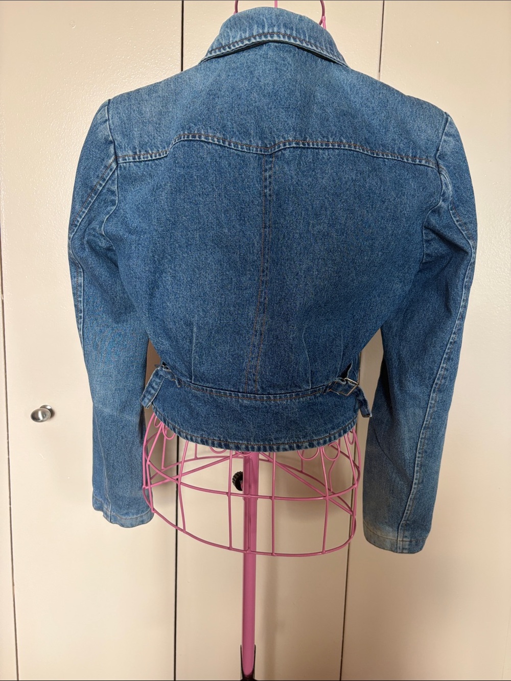 Giorgio Armani Medium Blue Denim Zip Jacket - Picture 3 of 12